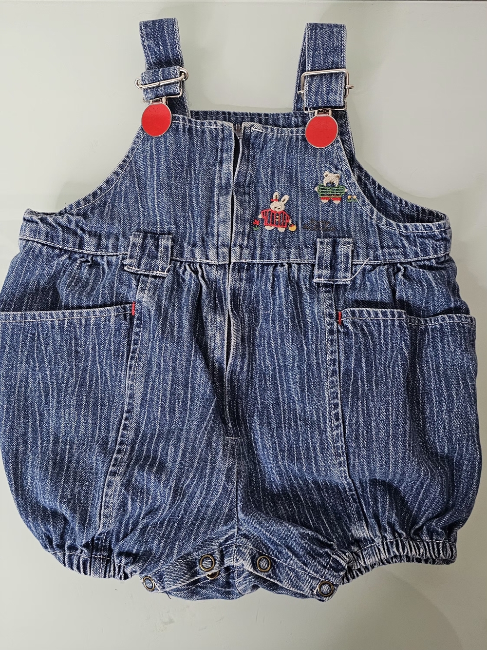 Vintage 90s Denim Bubble Romper 18-24 Months